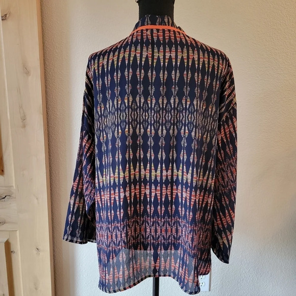 Evereve ALLISON JOY Kimono Cardigan Tribal Vibe Open Front - Picture 8 of 11